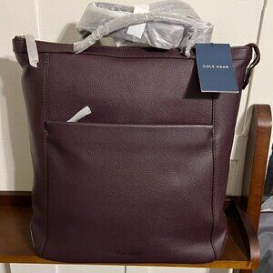 COLE HAAN GRAND AMBITION LARGE CONVERTABLE BACKPACK "WINE TASTING"